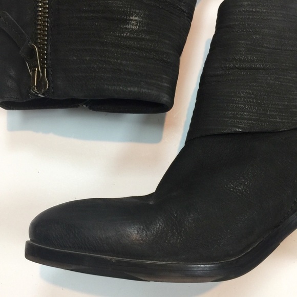 Sheridan Mia Black Leather Heeled Booties Size 10 - Picture 5 of 14